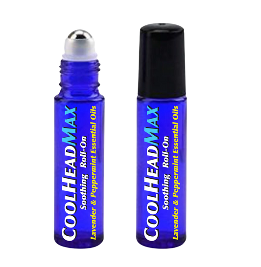 CoolHead Max 24ct Display - Includes CoolHead Max Roll-On with Lavender and Peppermint Essential Oils (9ml)