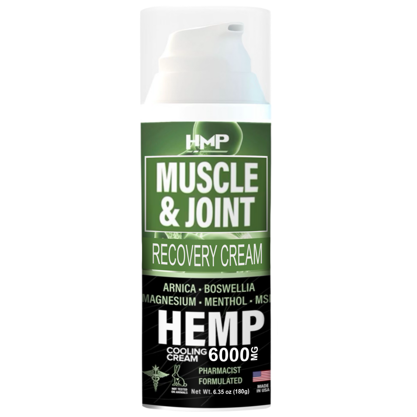 Muscle & Joint Recovery Cream 6000mg XL Pro Bottle