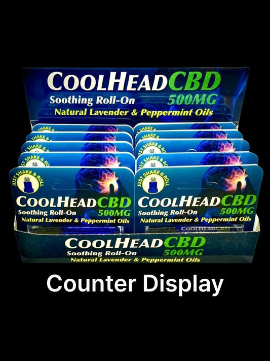 CoolHead CBD Roll-On 500mg - 10 Count Display